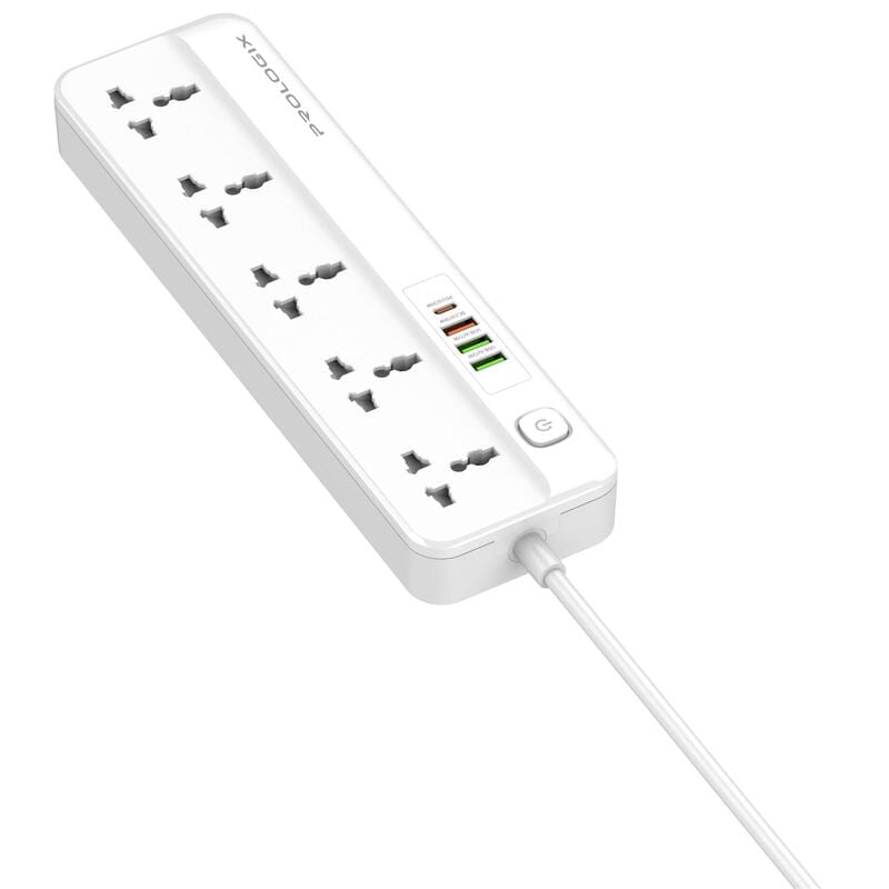 Фільтр живлення ProLogix Premium (PR-SC5415W) 5 розеток, 4 USB (1 PD +1 QC3.0 +2 AUTO ID), 2 м, білий