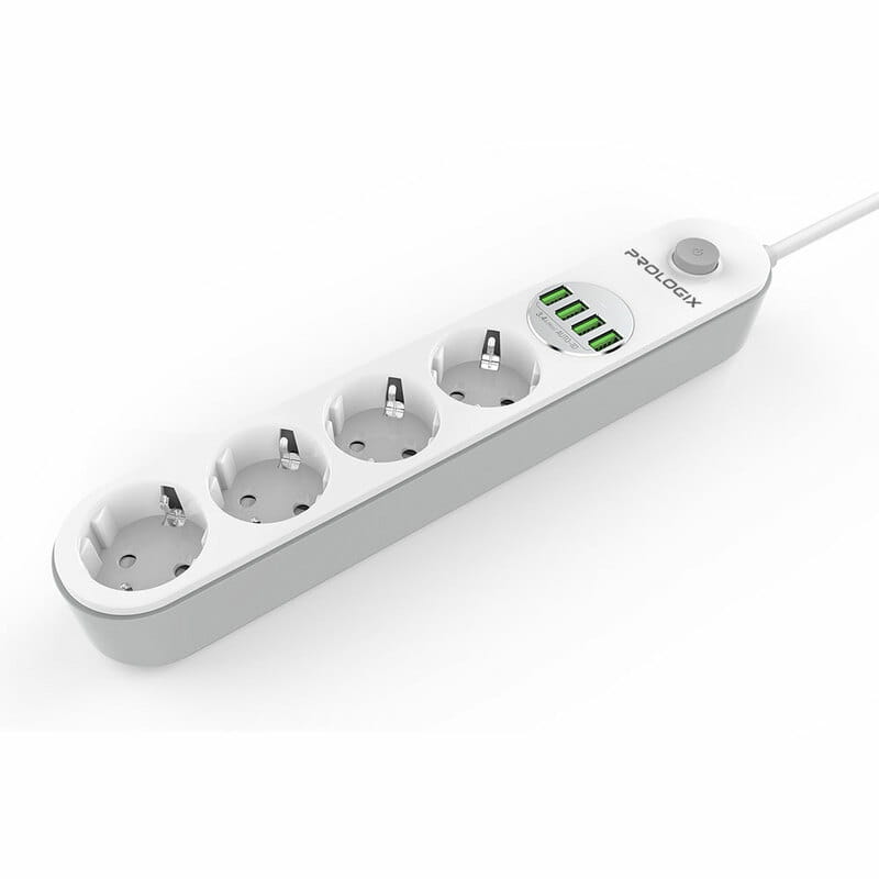Фильтр питания ProLogix Premium (PR-SE4432W) 4 розетки, 4 USB, 2 м, белый
