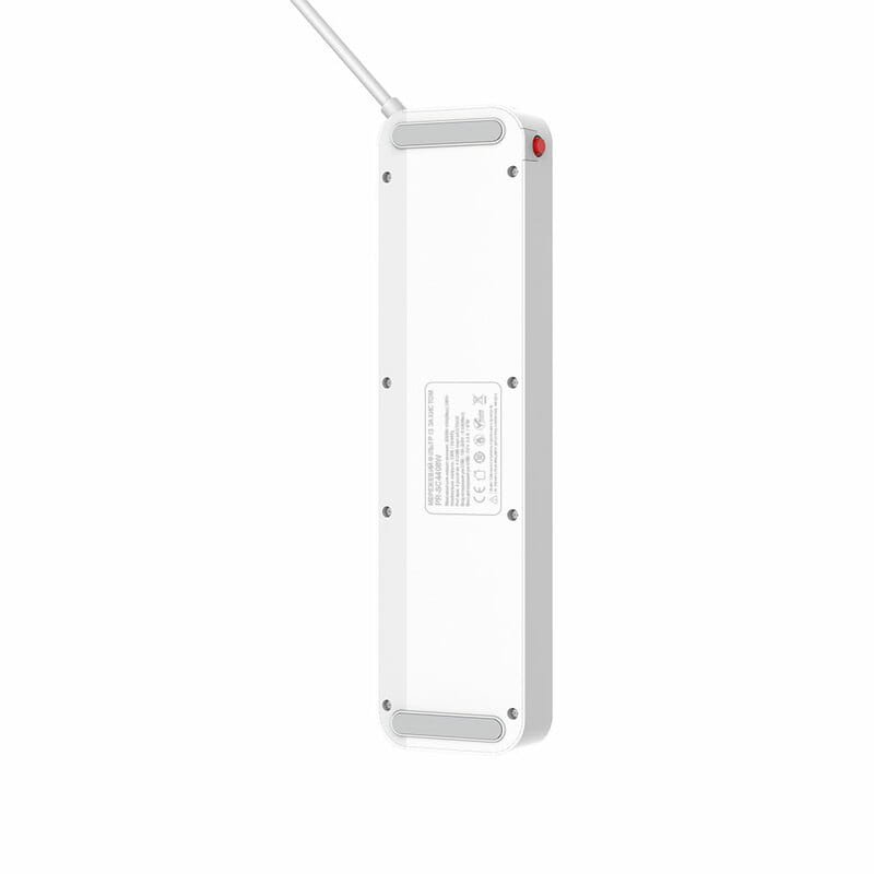 Фільтр живлення ProLogix Premium (PR-SC4408W) 4 розетки, 4 USB, 2 м, з вимикачами, білий