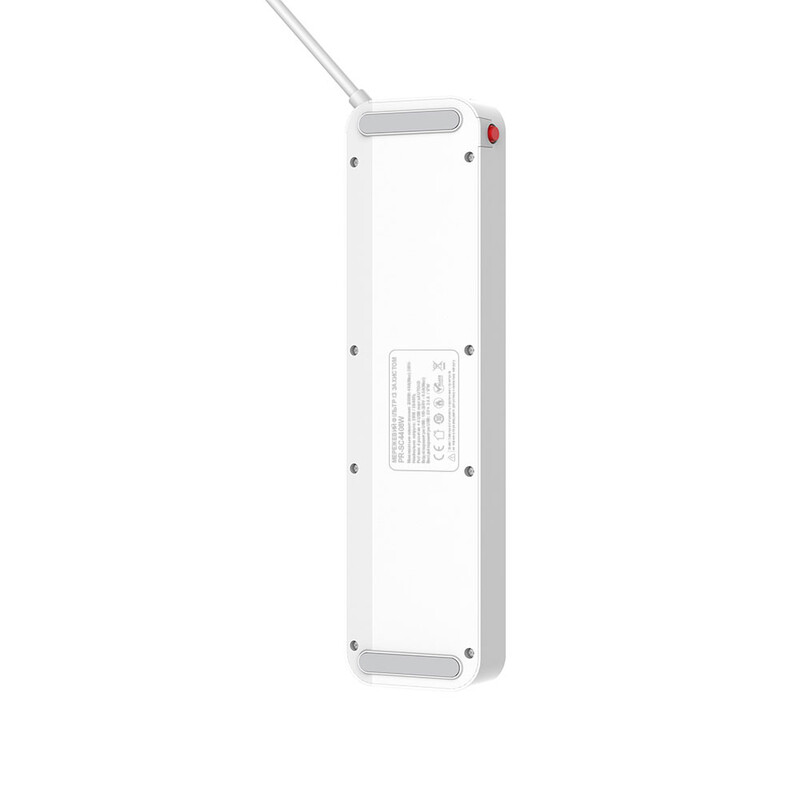 Фильтр питания ProLogix Premium (PR-SC4408W) 2.5 кВт, 4 розетки, 4 USB, 2 м,  с выключателями, белый