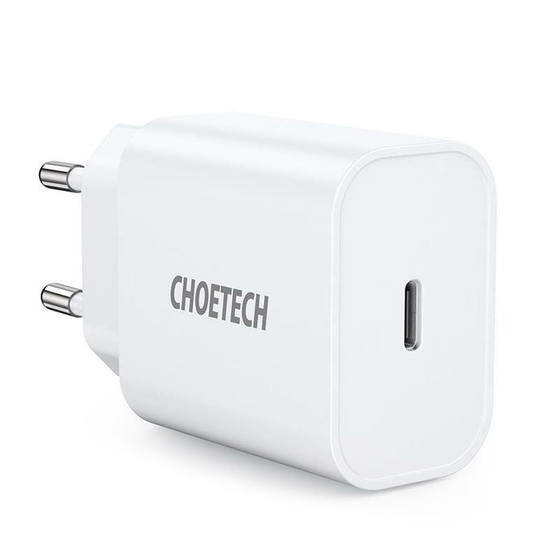 Сетевое зарядное устройство Choetech (1USBх3A) Type-C PD20W Charger White (Q5004-V5)
