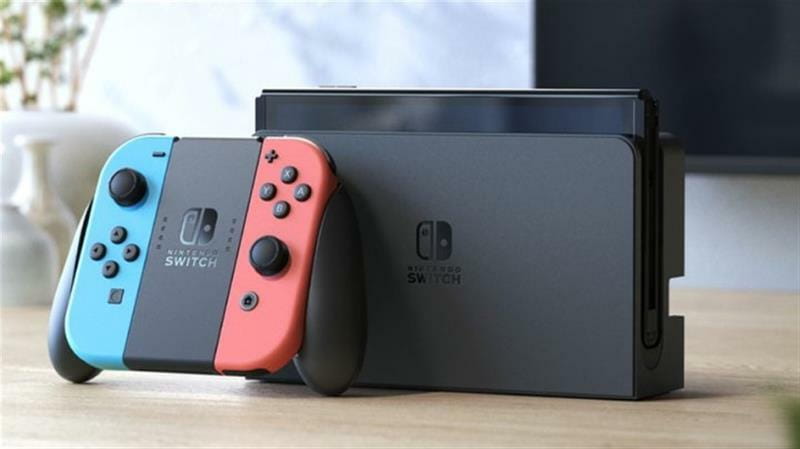 Игровая консоль Nintendo Switch OLED (красно-синяя) (045496453442)