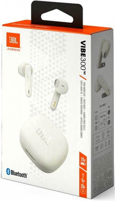 Bluetooth-гарнітура JBL Vibe 300TWS White (JBLV300TWSWHTEU)