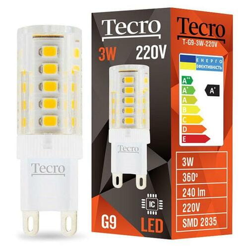 Фото - Лампочка Tecro Лампа світлодіодна  3W G9 2700K  T-G9-3W-220V 2700K (T-G9-3W-220V)