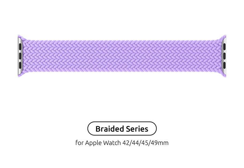 Ремешок Armorstandart Braided Solo Loop для Apple Watch 42mm/44mm/45mm/49mm Lavender Grey Size 10 (172 mm) (ARM64909)