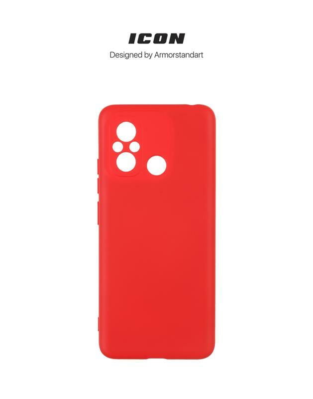 Чехол-накладка Armorstandart Icon для Xiaomi Redmi 12С/11A Camera cover Red (ARM65966)