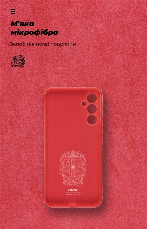 Чехол-накладка Armorstandart Icon для 	Samsung Galaxy A34 5G SM-A346 Camera cover Red (ARM66173)