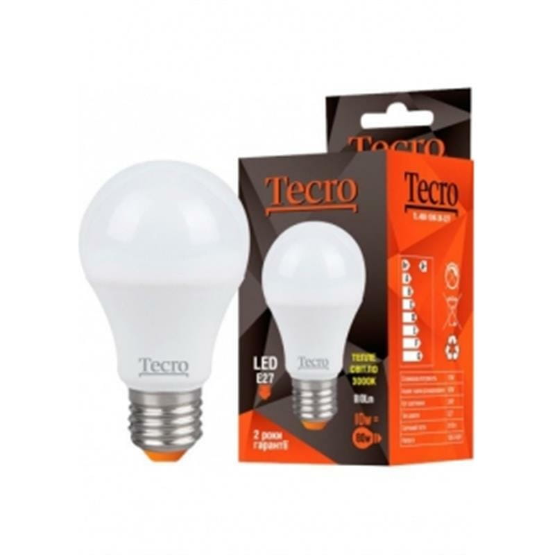 Лампа светодиодная Tecro 10W E27 3000K (TL-A60-10W-3K-E27)