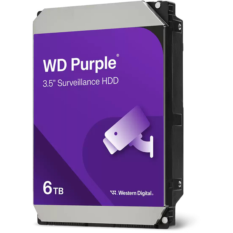 Накопитель HDD SATA 6.0TB WD Purple 5400rpm 256MB (WD64PURZ)
