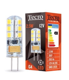 Лампа светодиодная Tecro TL-G4-2.5W-12V 2700K