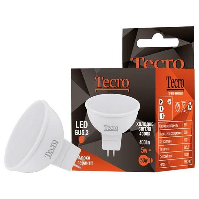 Лампа світлодіодна Tecro 5W GU5.3 4000K (TL-MR16-5W-4K-GU5.3)