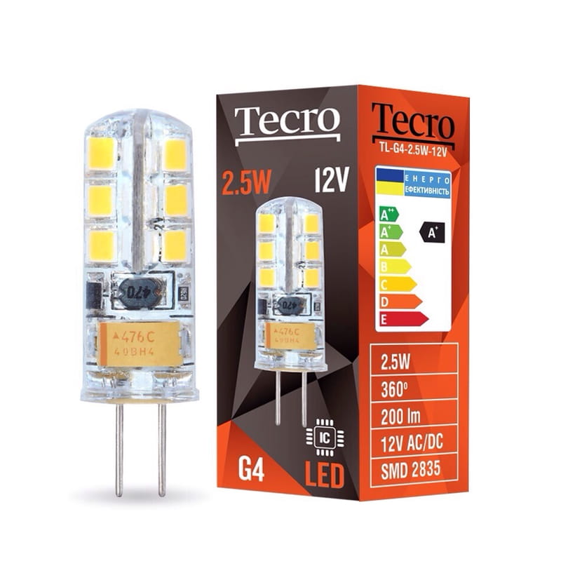 Лампа светодиодная Tecro 2.5W G4 4100K (TL-G4-2.5W-12V)
