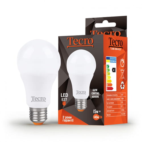 Photos - Light Bulb Tecro Лампа світлодіодна  15W E27 4000K  TL-A60-15W-4K-E (TL-A60-15W-4K-E27)