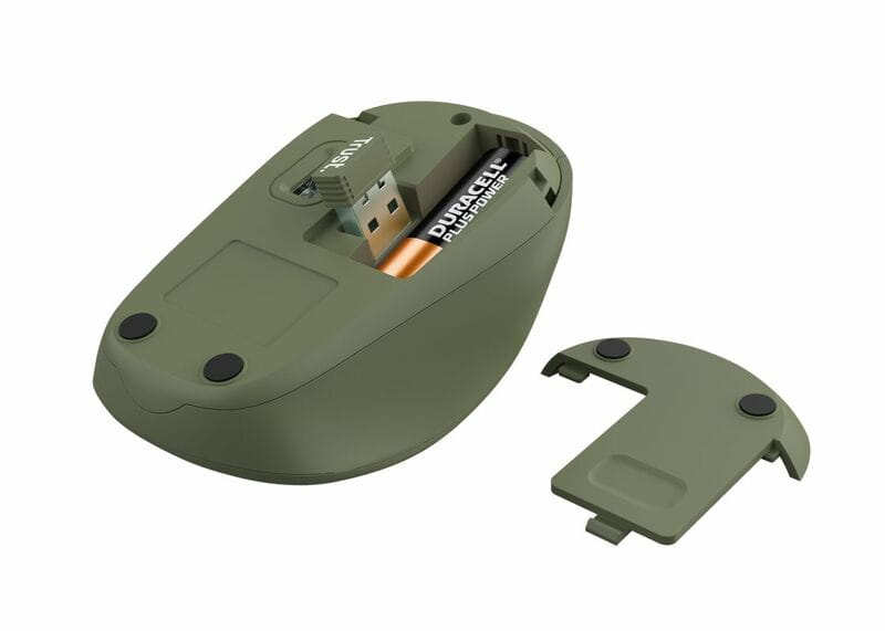Мышь беспроводная Trust Yvi+ Silent Eco Green (24552)