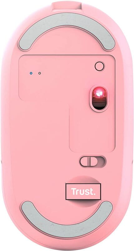 Мышь беспроводная Trust Puck Rechargeable Ultra-Thin BT WL Silent Pink (24125)