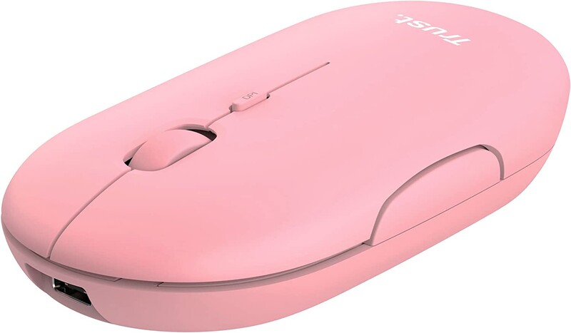 Мышь беспроводная Trust Puck Rechargeable Ultra-Thin BT WL Silent Pink (24125)