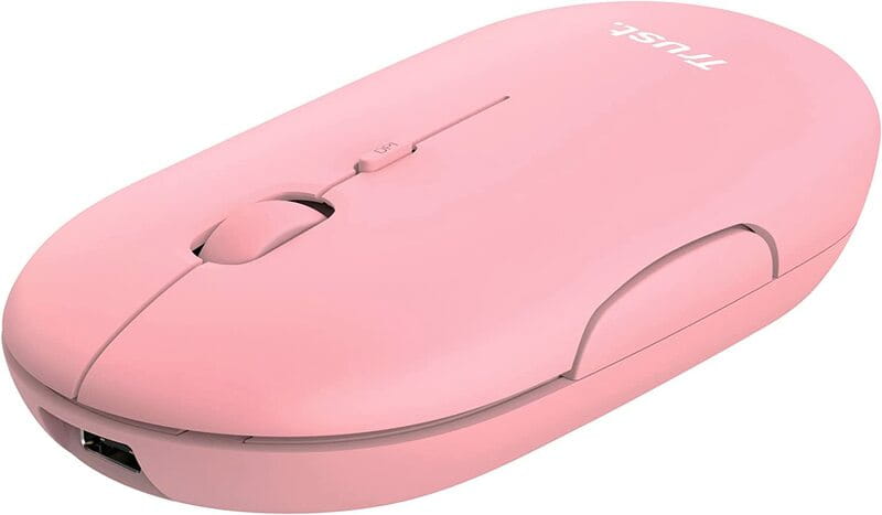Мышь беспроводная Trust Puck Rechargeable Ultra-Thin BT WL Silent Pink (24125)