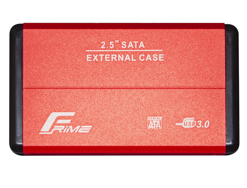 Внешний карман Frime SATA HDD/SSD 2.5", USB 3.0, Metal, Red (FHE23.25U30)