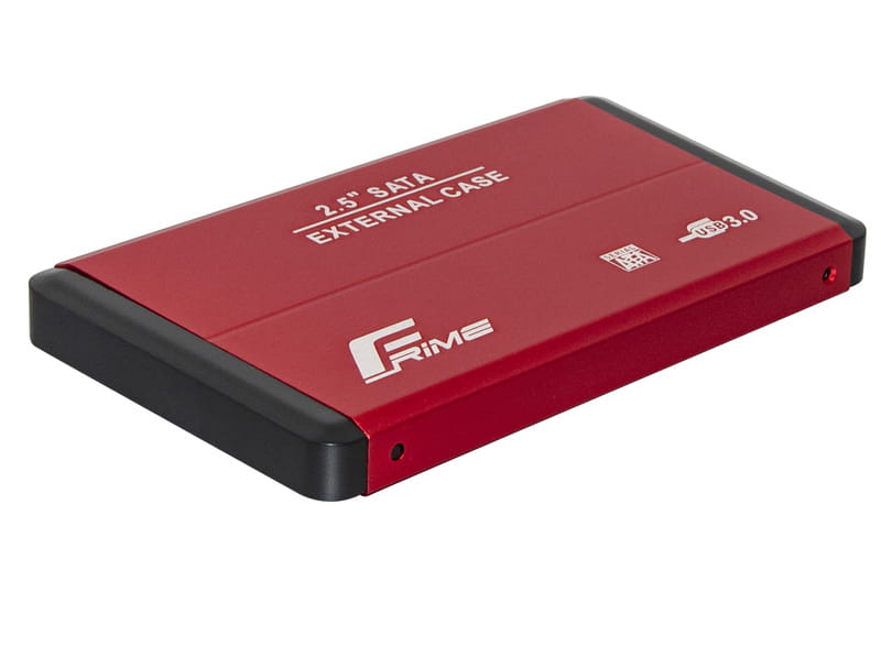 Внешний карман Frime SATA HDD/SSD 2.5", USB 3.0, Metal, Red (FHE23.25U30)