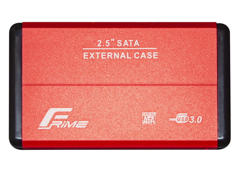 Зовнішня кишеня Frime SATA HDD/SSD 2.5", USB 3.0, Metal, Red (FHE23.25U30)