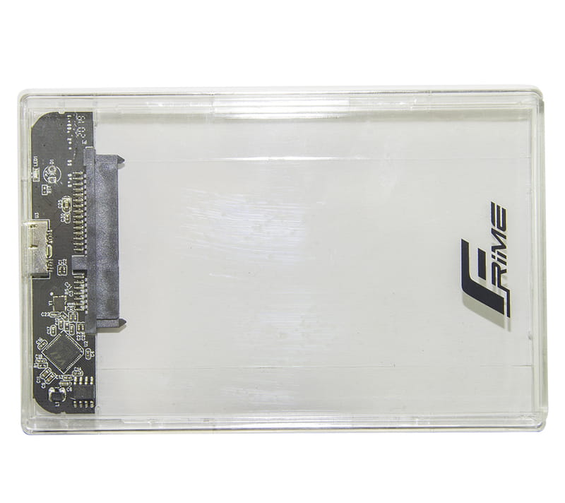 Зовнішня кишеня Frime SATA HDD/SSD 2.5", USB 3.0, Plastic, Clear (FHE80.25U30)