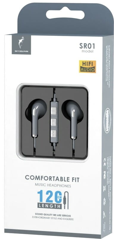 Гарнитура SkyDolphin SR01 with mic Silver (HF-000476)