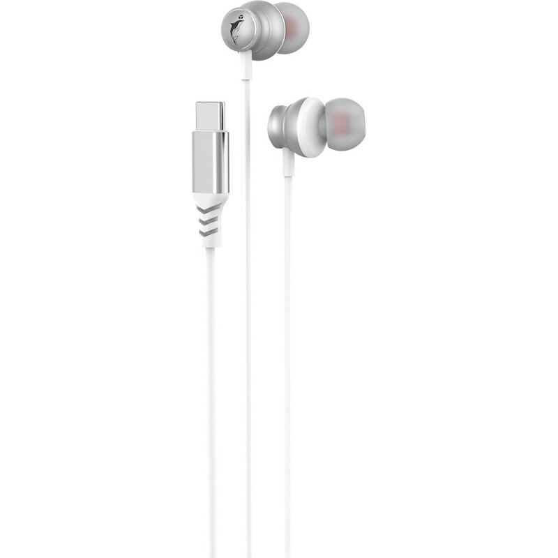 Гарнитура SkyDolphin SR30 with mic for Type-C DAC White (HF-000486)