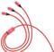 Фото - Кабель SkyDolphin S63E 3in1 USB - Lightning + micro USB + USB Type-C (M/M), 1.2 м, Red (USB-000624) | click.ua