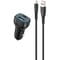 Фото - Автомобильное зарядное устройство SkyDolphin SZ19V PD 20W + QC3.0 20W Black (AZP-000105) + кабель microUSB | click.ua
