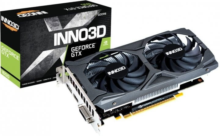 Видеокарта GF GTX 1650 4GB GDDR6 Twin X2 OC V2 Inno3D (N16502-04D6X-1720VA30)