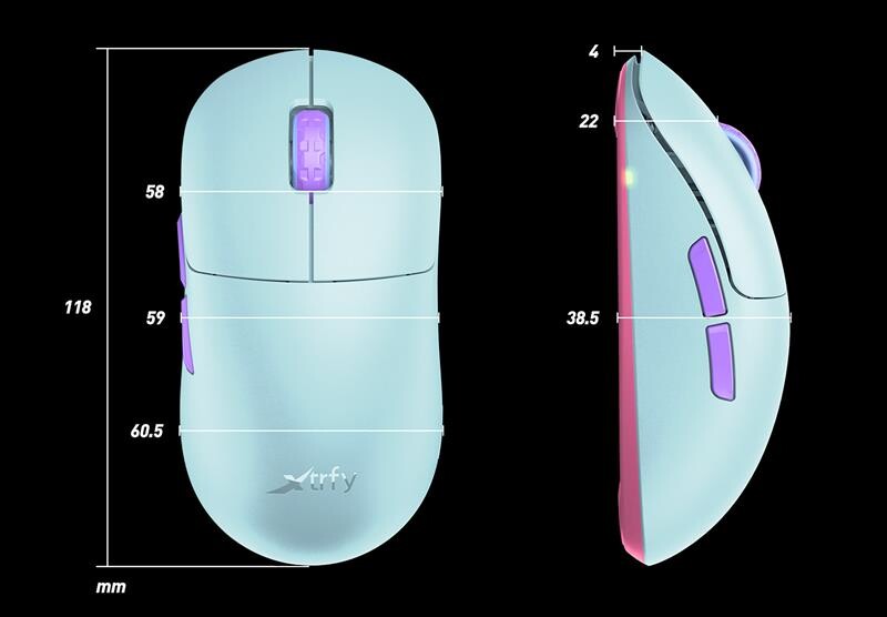Мышь беспроводная Xtrfy M8 Wireless Frosty Mint (M8W-RGB-MINT)
