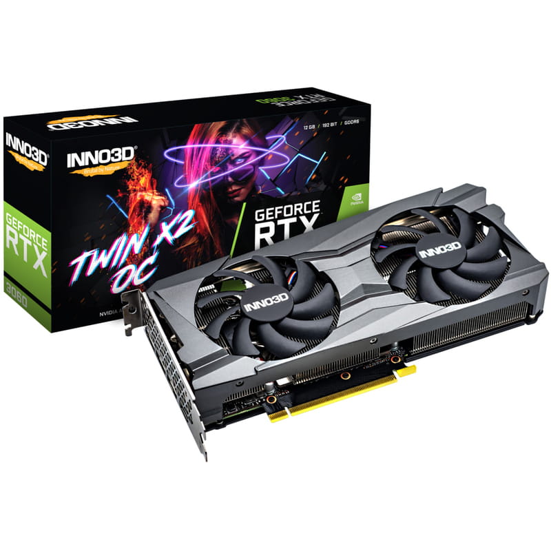 Видеокарта GF RTX 3060 12GB GDDR6 Twin X2 OC Inno3D (N30602-12D6X-11902120H)