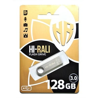 Флеш-накопичувач USB3.0 128GB Hi-Rali Shuttle Series Silver (HI-128GB3SHSL)