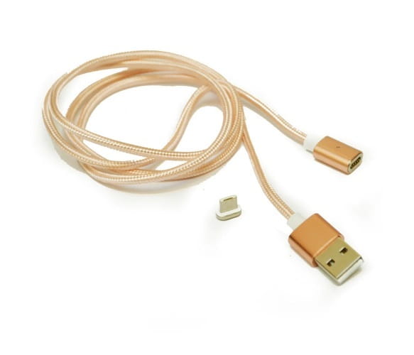 Кабель Ninja USB-microUSB, магнитный, 1м, Gold (YT-MCFB-M/G/09165) блистер