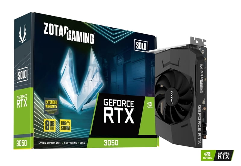 Відеокарта GF RTX 3050 8GB GDDR6 Solo Zotac (ZT-A30500G-10L)