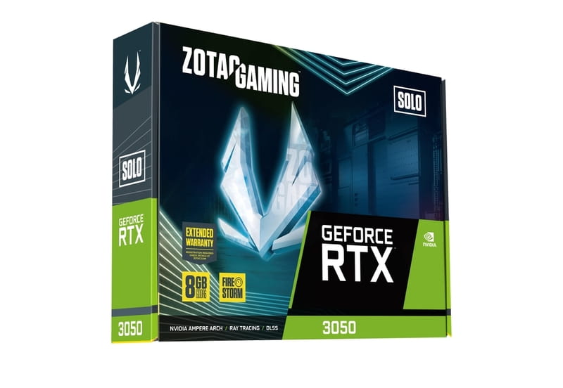 Відеокарта GF RTX 3050 8GB GDDR6 Solo Zotac (ZT-A30500G-10L)