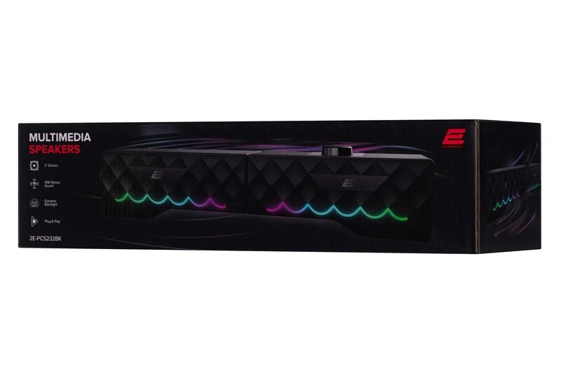 Акустична система 2E PCS232 RGB Soundbar Black (2E-PCS232BK)