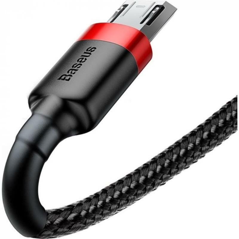 Кабель Baseus Cafule USB-microUSB, 3м Black/Red (CAMKLF-H91)