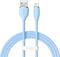 Фото - Кабель Baseus Jelly Liquid Silica Gel USB - Lightning (M/M), 2.4 A, 2 м, Blue (CAGD000103) | click.ua