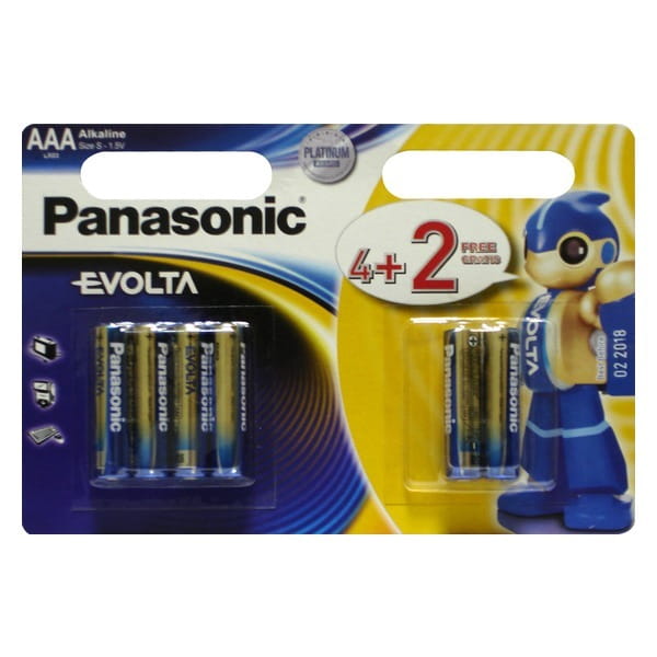 Батарейка Panasonic Evolta AAA/LR03 BL 4+2 шт