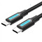 Фото - Кабель Vention USB Type-C - USB Type-C (M/M) TPE Round PD 100W, 5A, 1 м, Black (COTBF) | click.ua