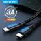 Фото - Кабель Vention USB Type-C - USB Type-C TPE Round PD 60W, 3A, 2m, Black (COSBH) | click.ua