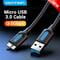 Фото - Кабель Vention USB - MicroUSB-B (M/M) PVC Round nickel-plated, 0.25 м Black (COPBC) | click.ua
