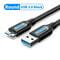 Фото - Кабель Vention USB - MicroUSB-B (M/M) PVC Round nickel-plated, 0.25 м Black (COPBC) | click.ua