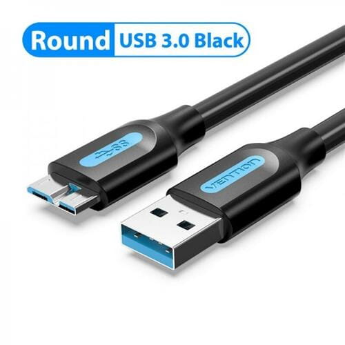 Фото - Кабель Vention   USB-MicroUSB-B PVC Round nickel-plated, 0.25m Black  (COPBC)