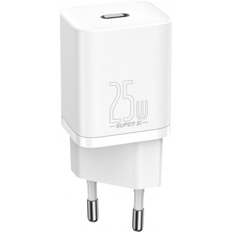 Сетевое зарядное устройство Baseus Super Si Quick Charger 1C (1USB-C) 25W White (CCSP020102)