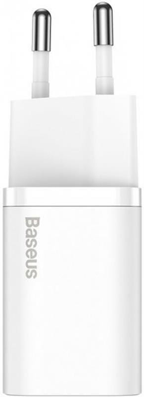 Сетевое зарядное устройство Baseus Super Si Quick Charger 1C (1USB-C) 25W White (CCSP020102)
