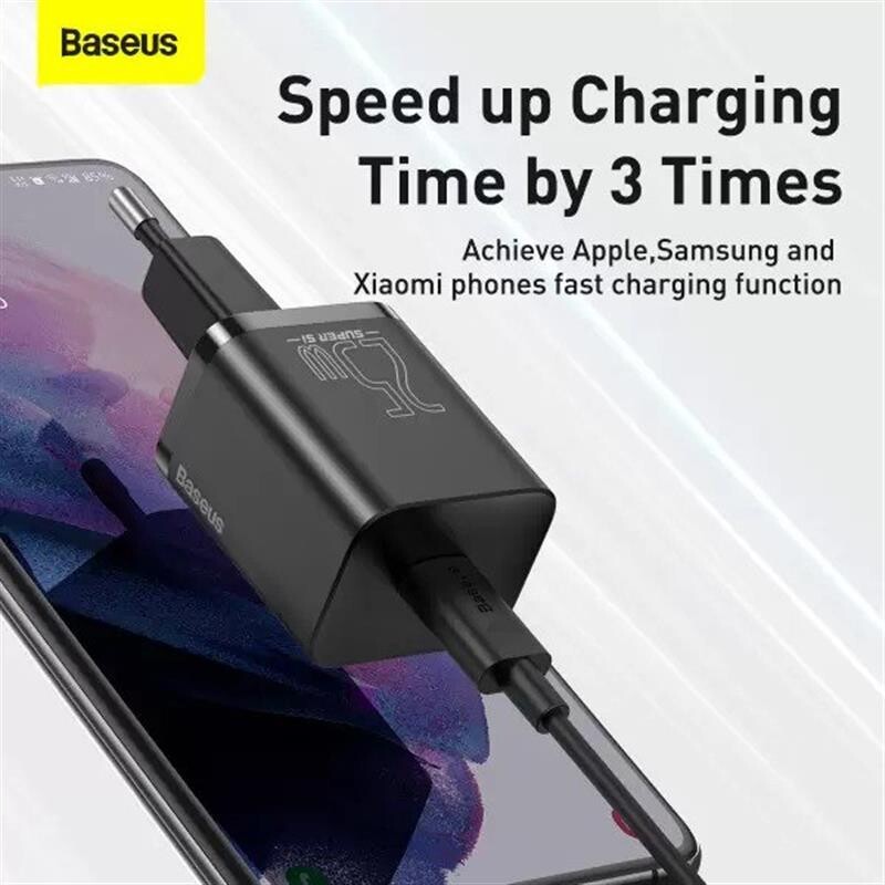 Сетевое зарядное устройство Baseus Super Si Quick Charger 1C (1USB-C) 25W Black (CCSP020101)
