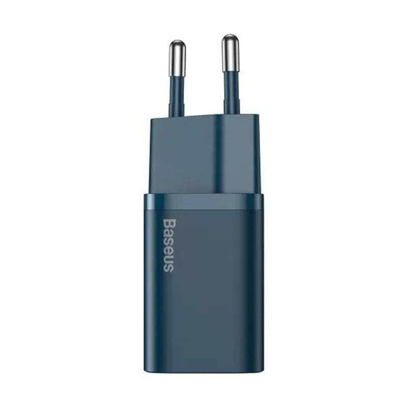 Сетевое зарядное устройство Baseus Super Si Quick Charger 1C (1USB-C) 20W Blue (TZCCSUP-B03) + кабель Lightning
