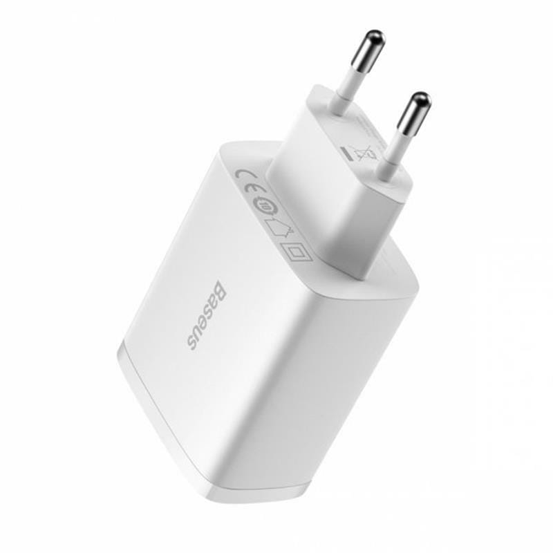 Сетевое зарядное устройство Baseus Compact (3USB, 3.4A) 17W White (CCXJ020102)